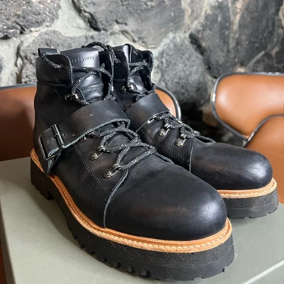 Allsaints men boots size us 10. ALLSAINTS Eli Lthr Boot Chelsea Boots Black Men main image 3